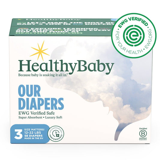 HealthyBaby Organic Cotton Enhanced Chlorine Free Disposable Diaper - Size 3 - 58ct (Please be advised that sets may be missing pieces or otherwise incomplete.)