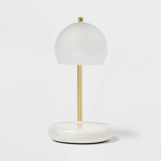 Candle Lamp Warmer White Frosted - Threshold: Electric Wax Melter, Luxury Decor, GU10 Halogen Bulb