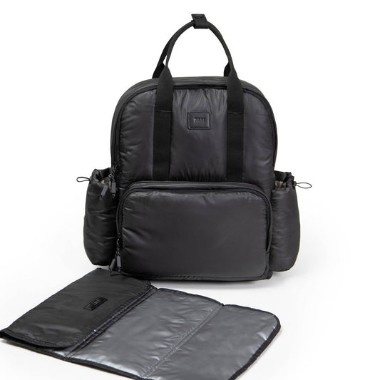 7am Enfant Diaper Bag Backpack with Portable Changing Pad - Water Resistant Shell - Black